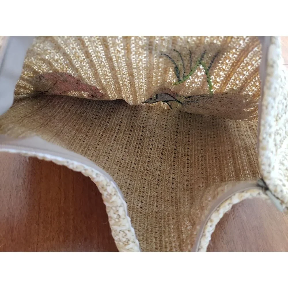 Hummingbird Raffia Pillow Cover Throw Pillow Home Decor‎ 16x16 Bird Flower